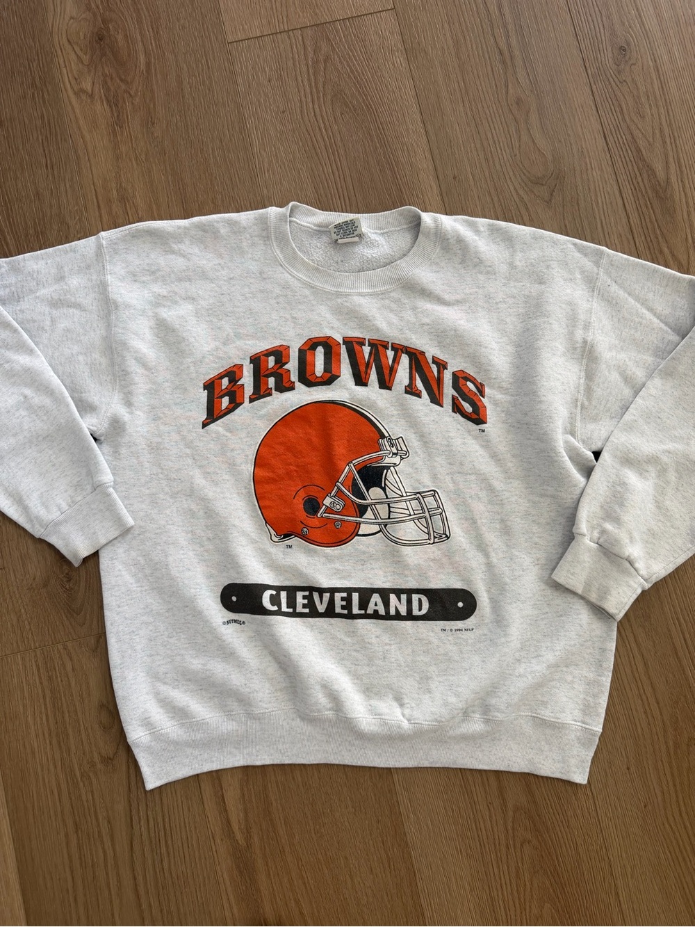 Vintage 1994 Cleveland Browns Sweatshirt Nutmeg Mills XL USA Made NFL